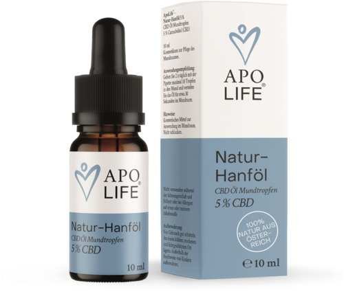 ApoLife Natur-Hanföl Mundtropfen 5% CBD
