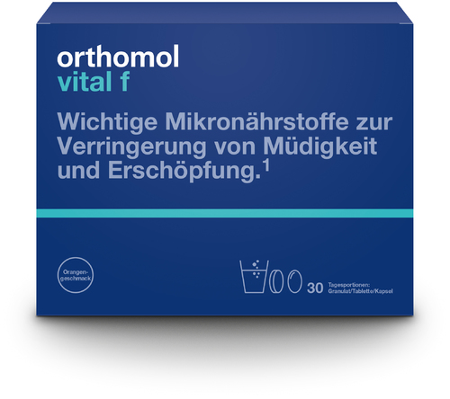 Orthomol Vital f Granulat + Tablette + Kapsel Orange